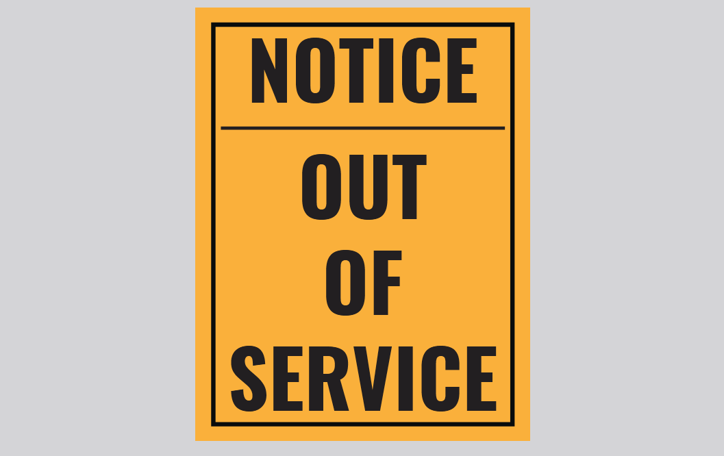 Download These Free Out of Service Signs PDFs – Printable Signs for Instant Use