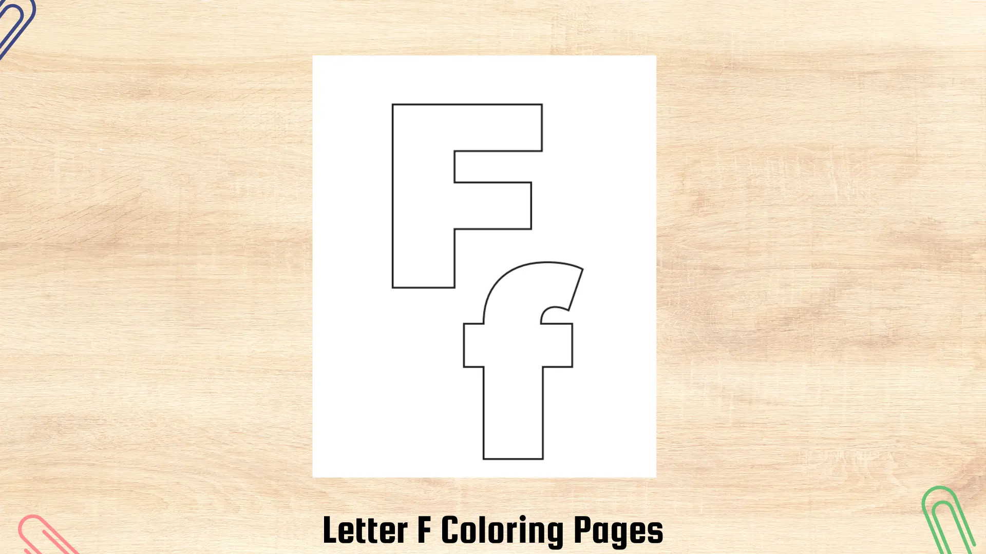 Letter F Coloring Pages
