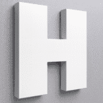 Letter H coloring page