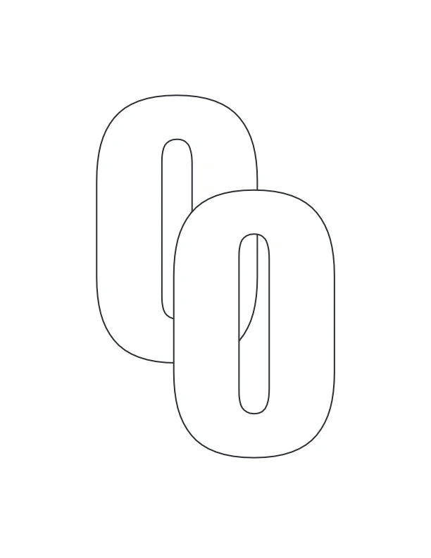 Double O outline coloring page
