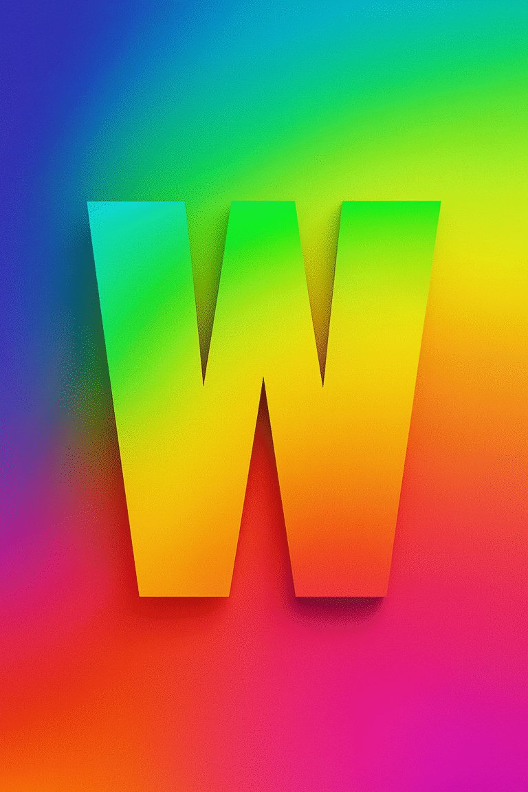 Letter W coloring page