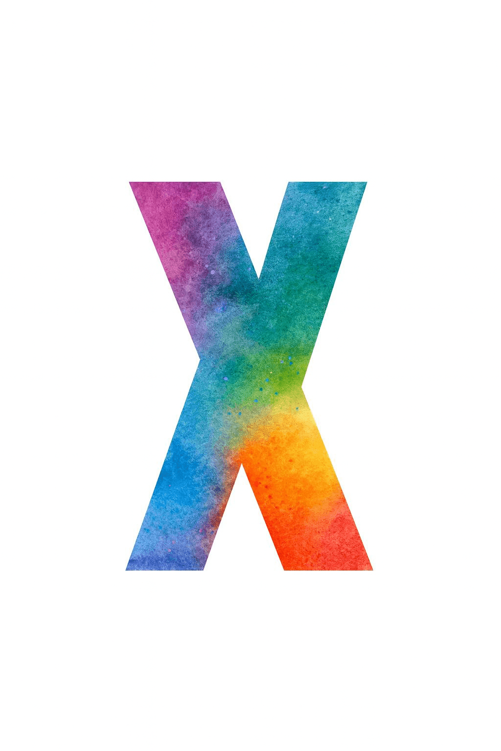 Letter X coloring page